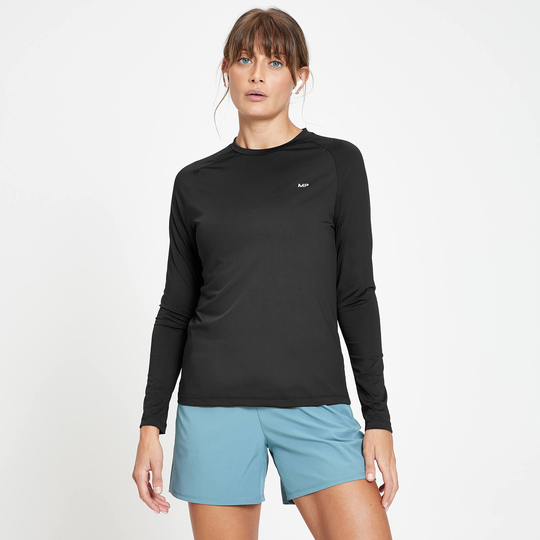 MP Run Life Training Long Sleeve T-shirt för kvinnor - Svart/vit - XXS