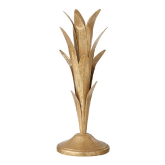 Bungalow - Ljusstake Snödropp Löv 25,4 cm Guld
