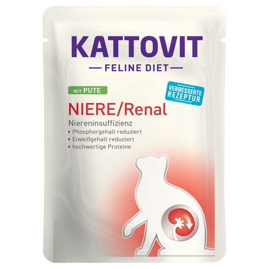 Kattovit Feline Renal Pouch 24 x 85 g - Kalkon