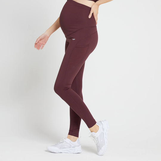 MP Women's Power Maternity Leggings - Vinröd - L