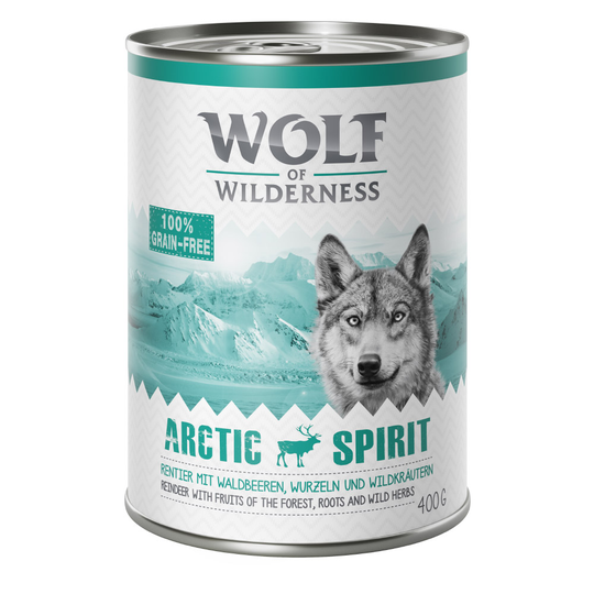Ekonomipack: Wolf of Wilderness 12 x 400 g - Arctic Spirit - Reindeer