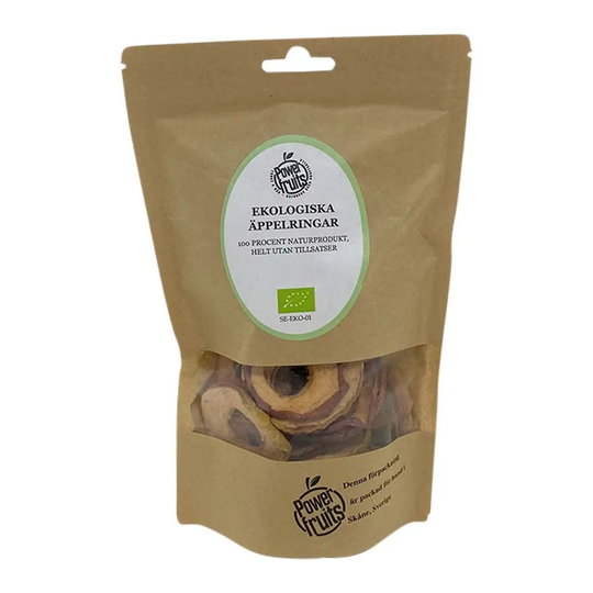 Powerfruits Äppelringar, 150 g ekologisk