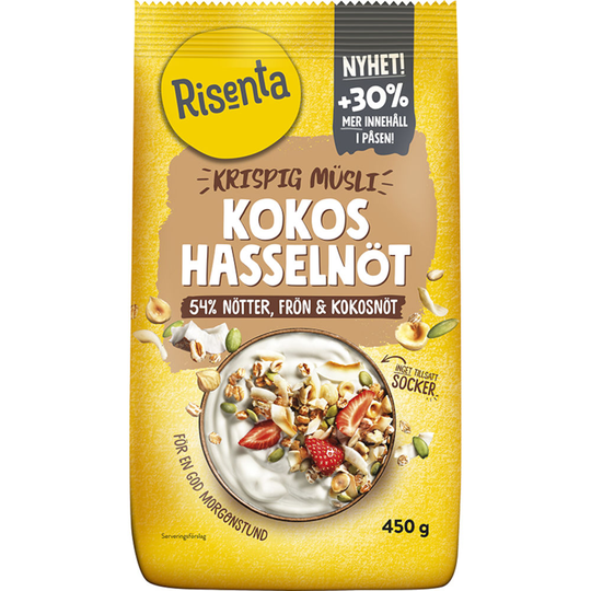 Risenta Krispig Müsli Kokos Hasselnöt 450 g