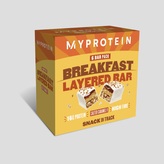 Breakfast Layered Bar - 6 x 60g - Ny - Salted Caramel