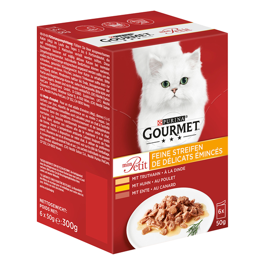 Ekonomipack: Gourmet Mon Petit 24 x 50 g - Fjäderfä: Anka, Kyckling, Kalkon