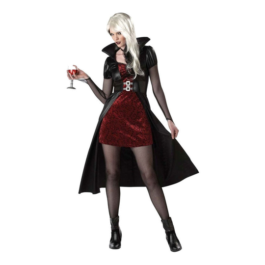 Vampyra Röd/Svart Maskeraddräkt - Small