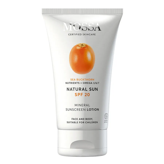 Mossa Natural Sun SPF20 Mineral Sunscreen Lotion, 100 ml