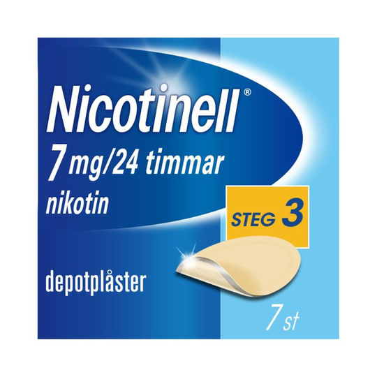 Nicotinell Depotplåster 7mg/24timmar Påse, 7x1depotplåster