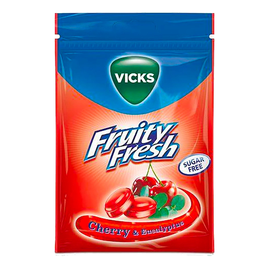 Vicks Cherry & Eucalyptus Sockerfria Halstabletter - 72 gram