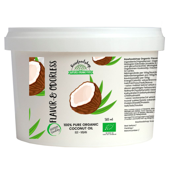 Rawfoodshop Kokosolja Smak & Doftfri Eko 500 ml