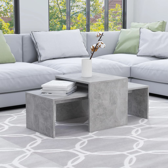 vidaXL Soffbord betonggrå 100x48x40 cm spånskiva