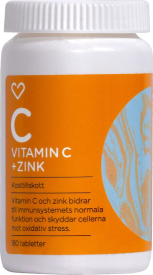 Hjärtats Vitamin C + Zink 180 st