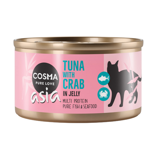 Cosma Asia in Jelly 6 x 85 g Tonfisk & krabbkött