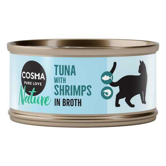 Ekonomipack: Cosma Nature 48 x 70 g - Tonfisk & räkor