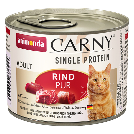 Animonda Carny Single Protein Adult 6 x 200 g - Nötkött pur