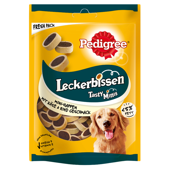 2 + 1 på köpet! 3 x Pedigree hundgodis -Tasty Bites - Minibitar Ost & nötkött (3 x 140 g)