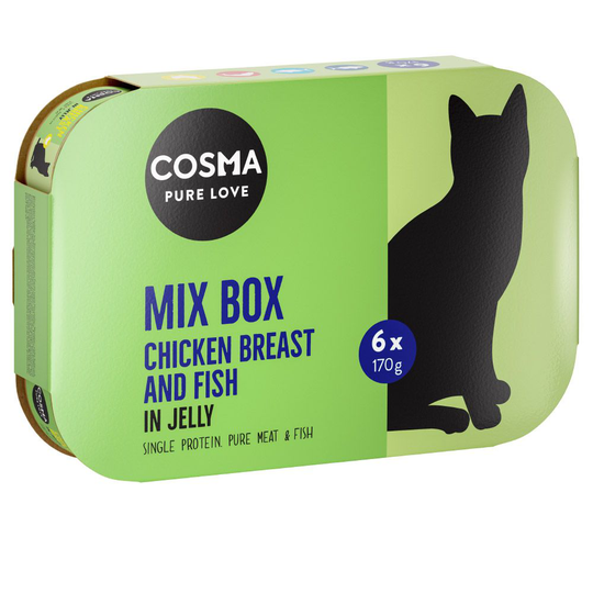 Ekonomipack: Cosma Original i gelé 24 x 170 g Blandpack 4 sorter