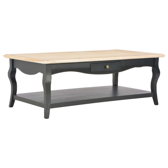 vidaXL Soffbord svart 110x60x40 cm MDF