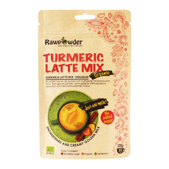Rawpowder Turmeric Latte Mix, 125g ekologisk