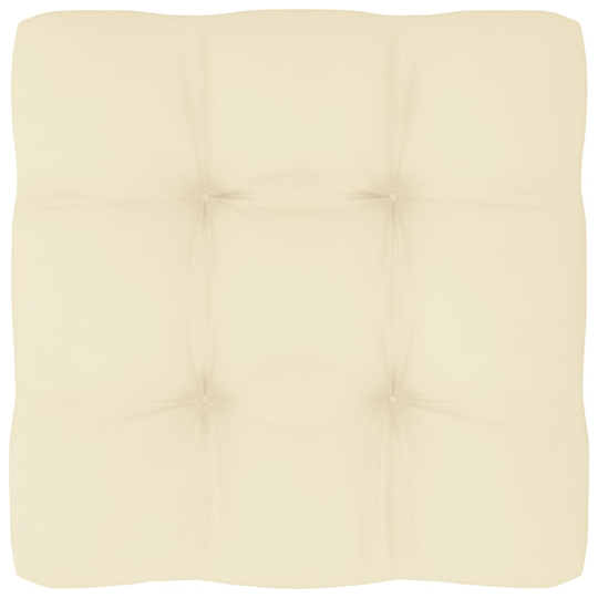 vidaXL Dyna till pallsoffa gräddvit 60x60x10 cm