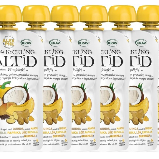 AlexΦl måltid med kyckling, mango & kokos, 6-pack