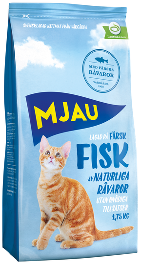 Mjau Torrfoder med fisk 1,75kg