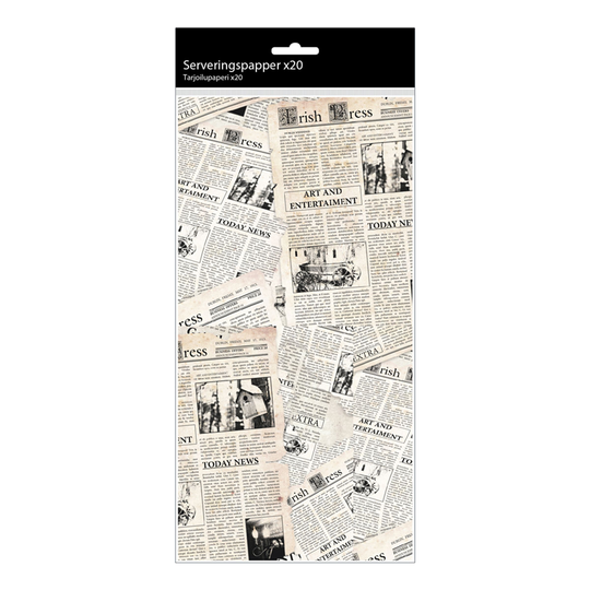 Serveringspapper Tidningspapper - 20-pack