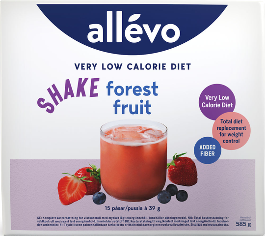 Allévo Shake Forest Fruit VLCD 15portioner