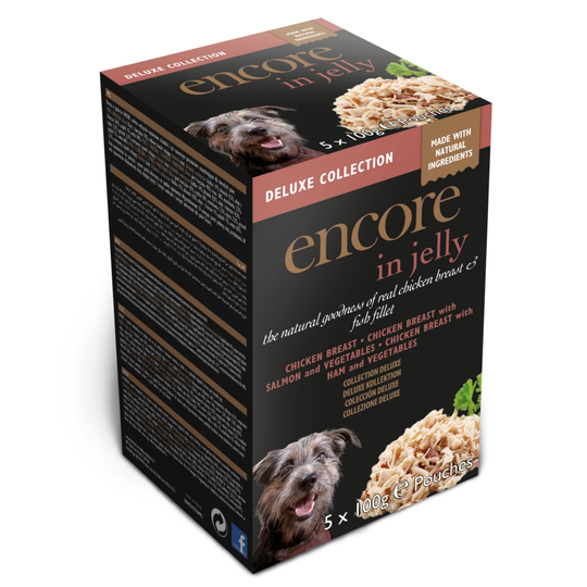 Encore Dog Jelly Pouch Multipack 100 g - Deluxe Collection 5 x 100 g