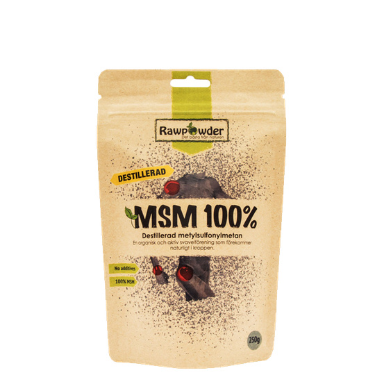 MSM 100%, Destillerad Metylsulfonylmetan, 250 g