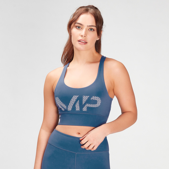 MP Women's Essentials Printed Training Bra - Blå - S