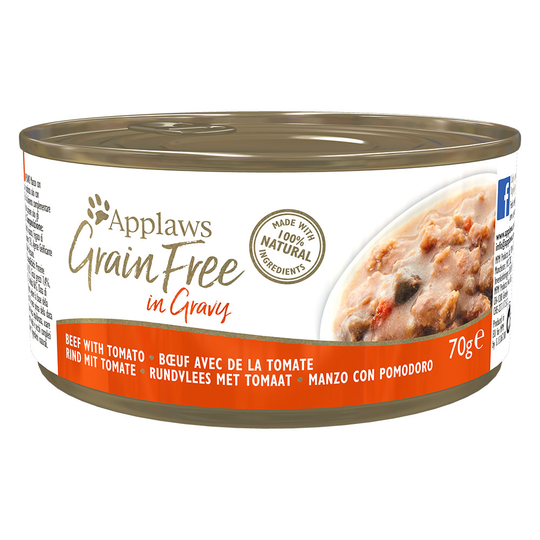 Ekonomipack: Applaws Grainfree in Gravy 24 x 70 g - Nötkött med tomat