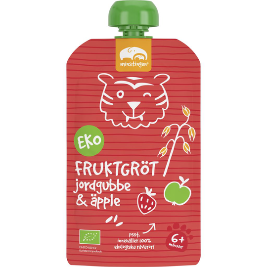 Minstingen Fruktgröt Jordgubb & Äpple 120 g