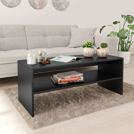 vidaXL Soffbord svart 100x40x40 cm spånskiva