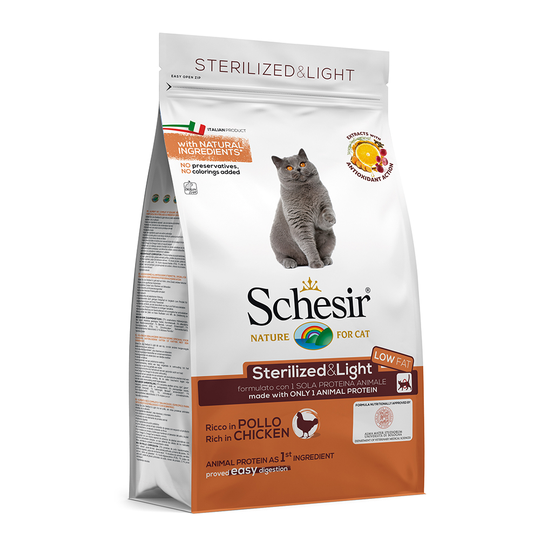 Schesir Sterilized & Light med kyckling - 1,5 Kg