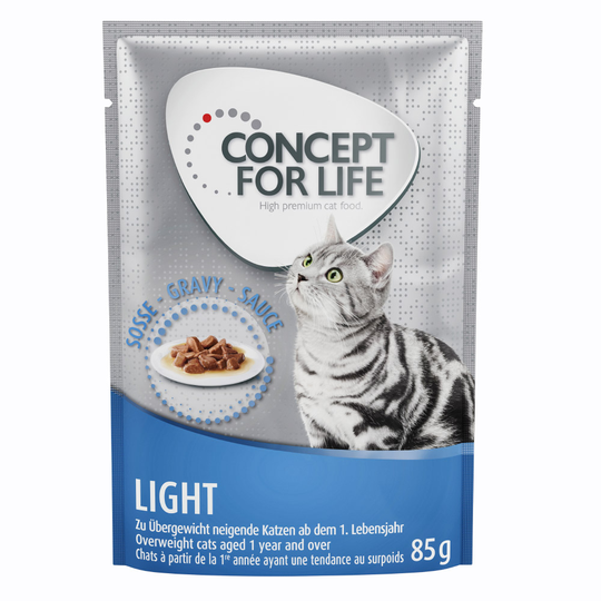 Concept for Life Light Adult - förbättrad formel! - Som tillskott: 12 x 85 g Concept for Life Light i sås
