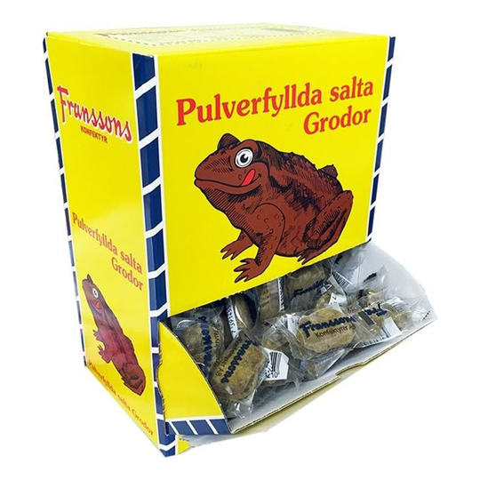 Pulverfyllda Salta Grodor