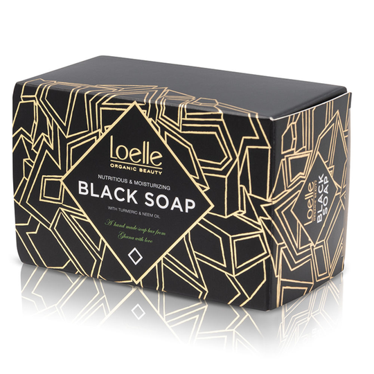 Loelle African Black Soap Bar Hair & Body 150 g