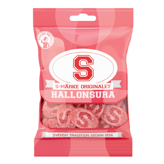 S-Märke Hallonsura Påse - 80 gram