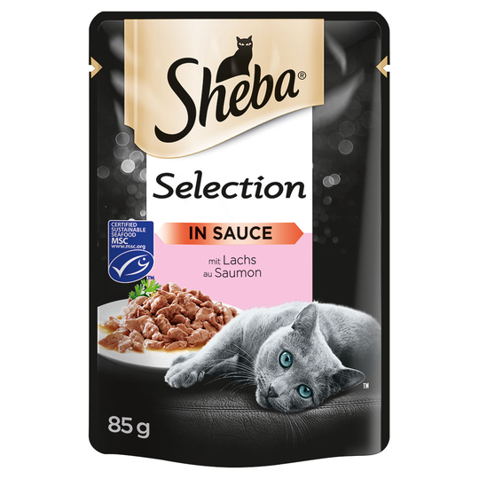 Sheba 12 x 85 g portionspåsar - Selection in Sauce med lax