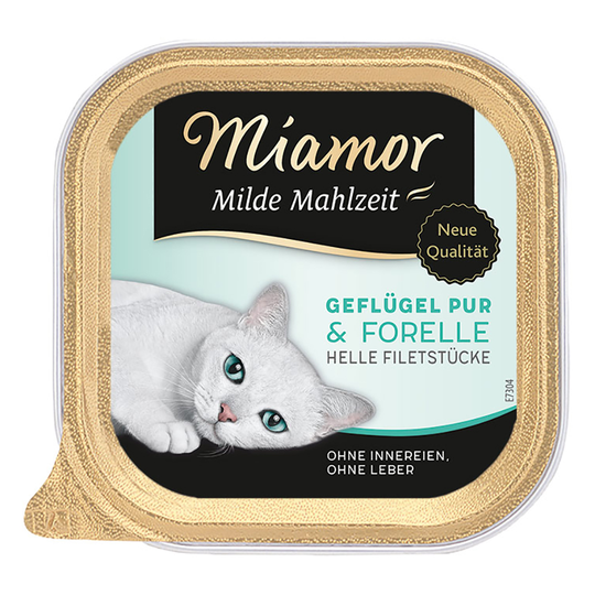 Ekonomipack: Miamor Mild Meal 24 x 100 g - Höns & öring