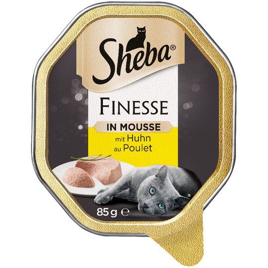 Ekonomipack: 44 x 85 g Sheba portionsform - Mousse Kyckling