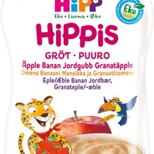 Hippis Gröt Äpple/Banan/Jordgubbar/Granatäpple 6m100g