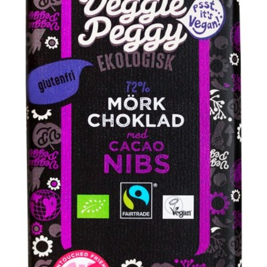 Veggie Peggy Mörk Choklad Kakaonibs 85 g
