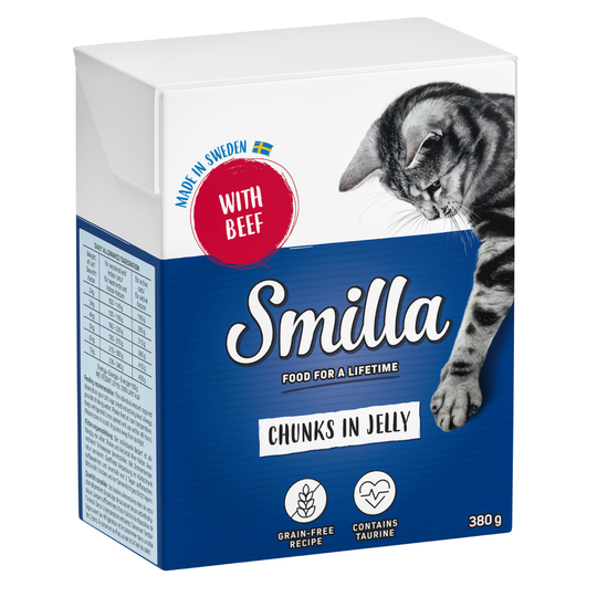 Smilla Chunks i gelé 12 x 380 g Nötkött