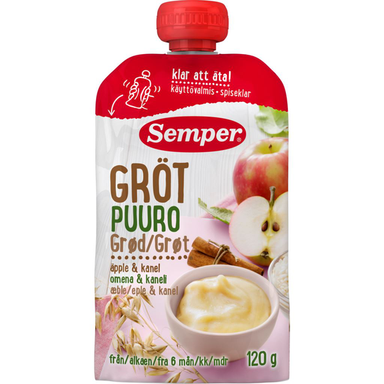 Semper Gröt äpple & kanel 6 mån 120 g