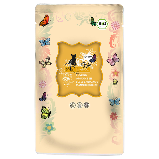 catz finefood Bio i portionspåse 12 x 85 g - No.507 Ekologiskt nötkött