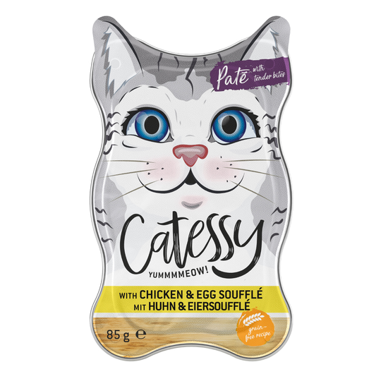 Catessy Paté med kyckling i äggsufflé - 36 x 85 g