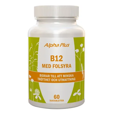 Alpha Plus B12 med folsyra, 60 sugtabletter