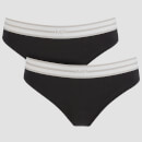 MP Thong för kvinnor - Svart (2-pack) - XS